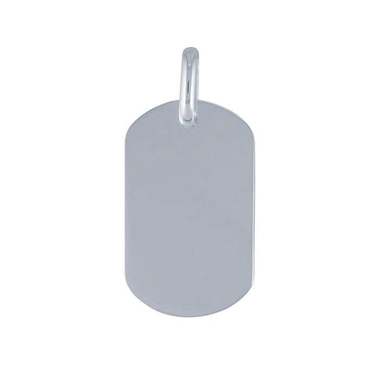 Sterling Silver Dog Tag Pendant