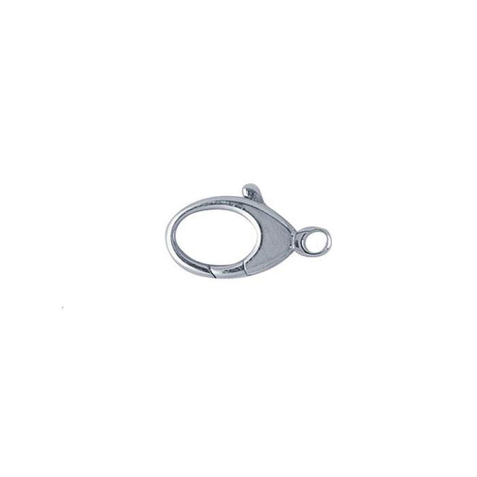 Chiusura a moschettone a goccia in argento sterling 11,3 x 5,7 mm con anello chiuso