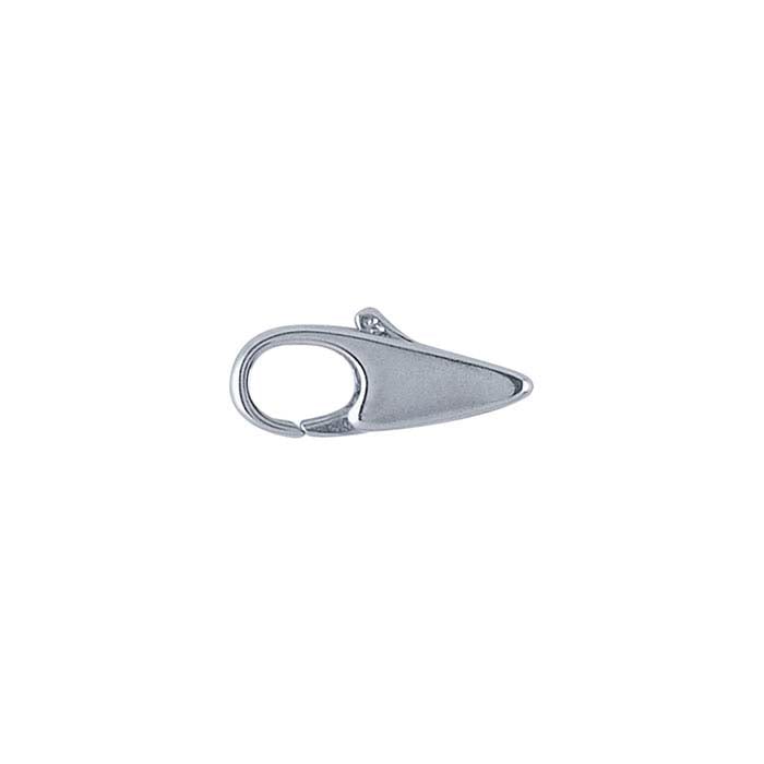 Sterling Silver Rhodium-Plated Tapered Lobster Clasp