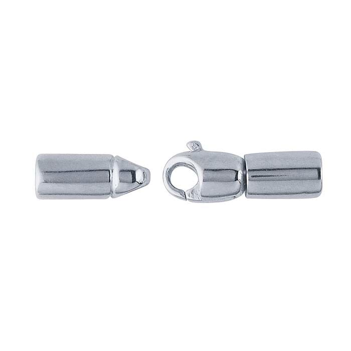 Sterling Silver Tube-End Swivel Lobster Clasp