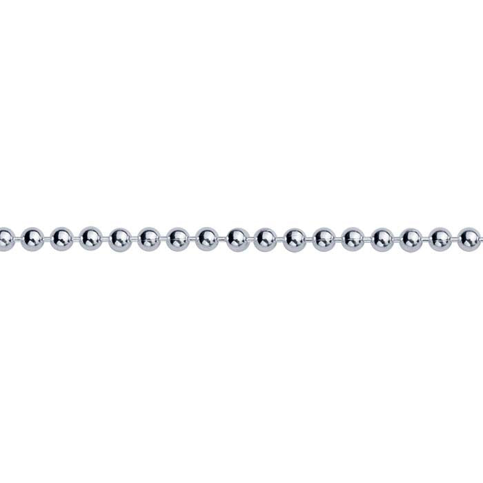 Catena a perline in argento sterling 1,2 mm, al piede