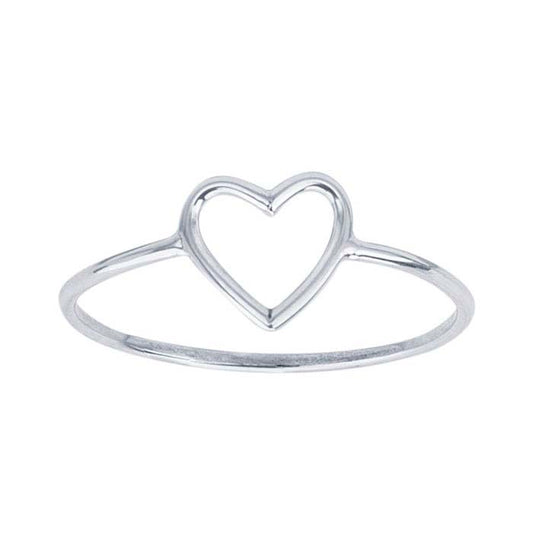 Sterling Silver Open Heart Ring
