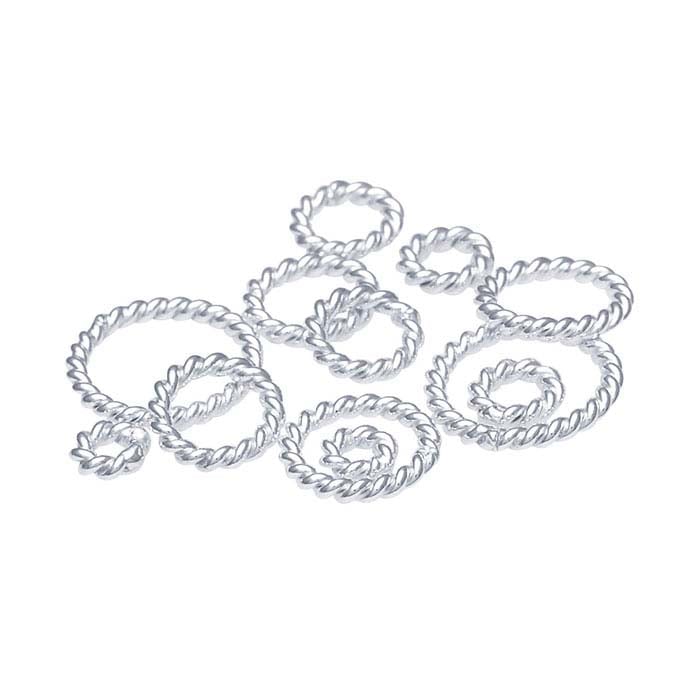 Sterling Silver Round Rope-Style Closed Ring