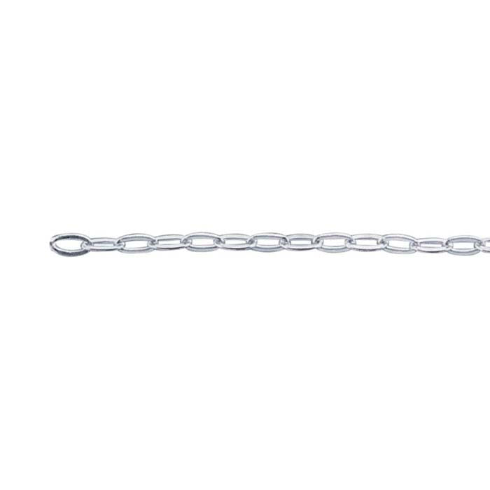 Sterling Silver Flat Oval Cable Chain