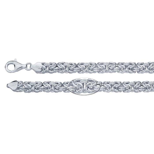 Sterling Silver Oval Byzantine Chain