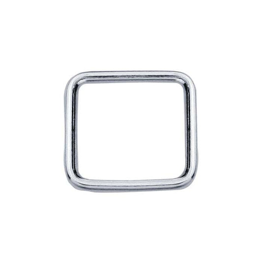 Sterling Silver 6.5mm Square Closed Ring