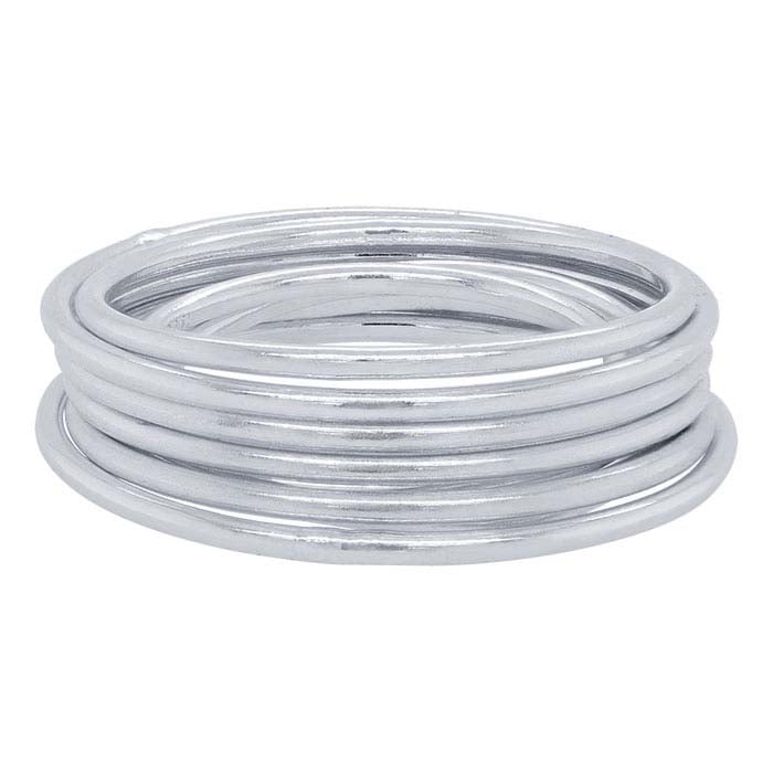 Sterling Silver 1mm Round Wire Stackable Ring