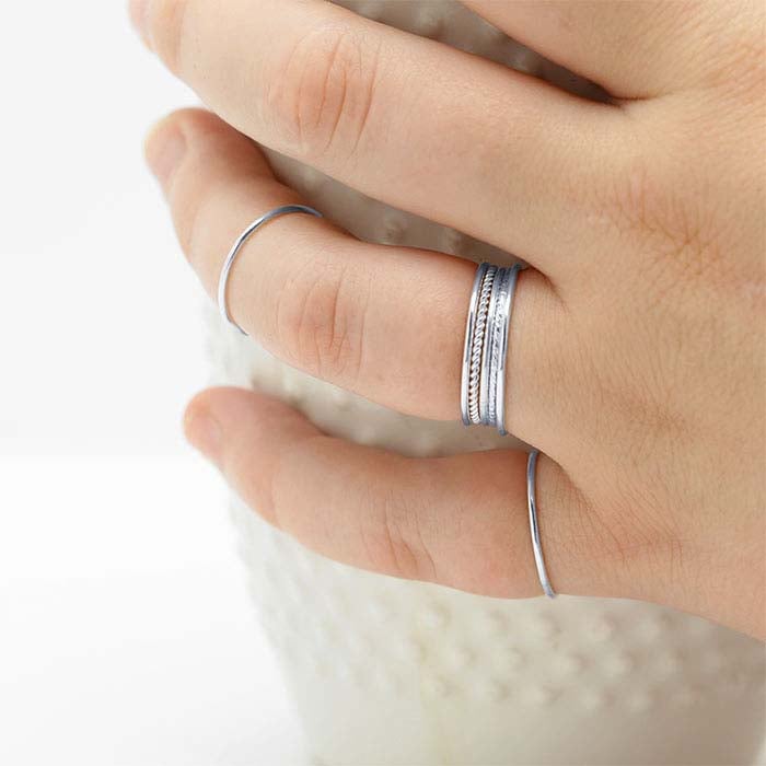 Sterling Silver 1mm Round Wire Stackable Ring