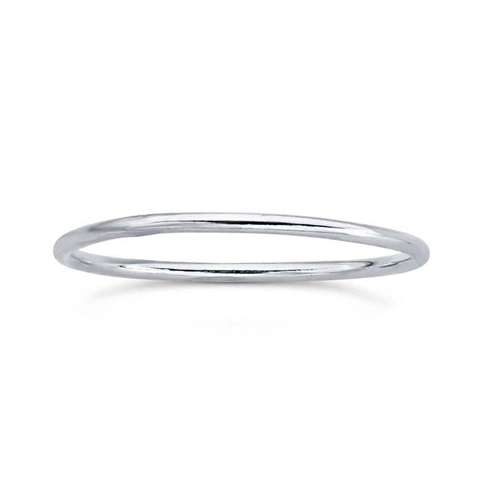 Sterling Silver 1mm Round Wire Stackable Ring