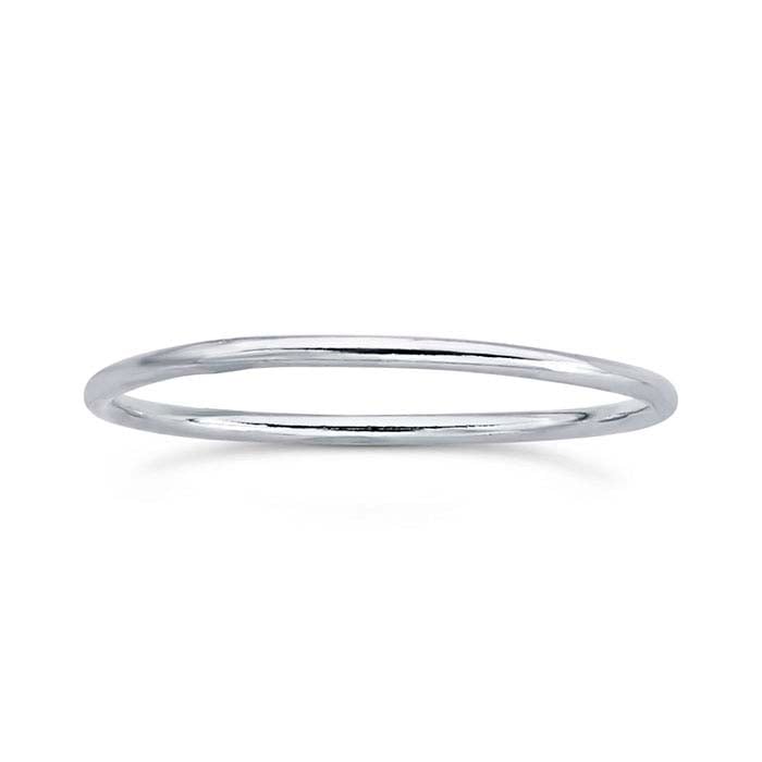 Sterling Silver 1mm Round Wire Stackable Ring