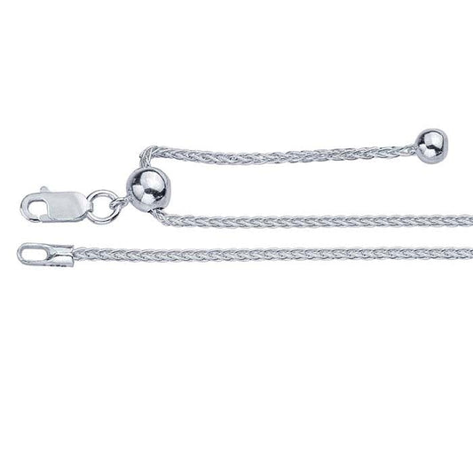 Αλυσίδα Λαιμού από Ασήμι 925 με Σχέδιο Σιταριού, Ρυθμιζόμενη