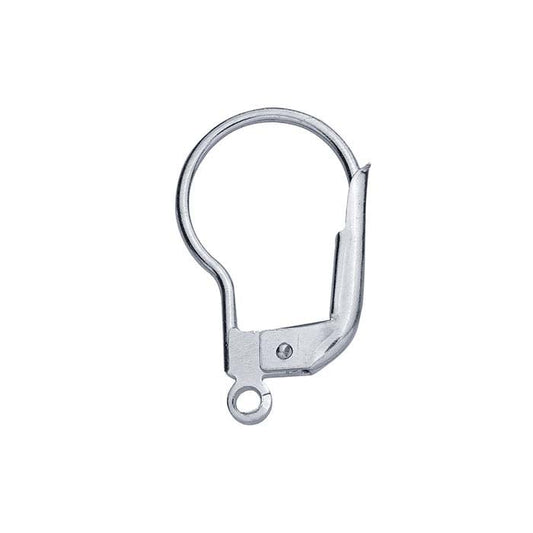 Sterling Silver Lever-Back Ear Wire with Open Ring
