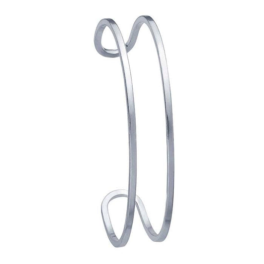 Sterling Silver Open Square-Wire Cuff Bracelet