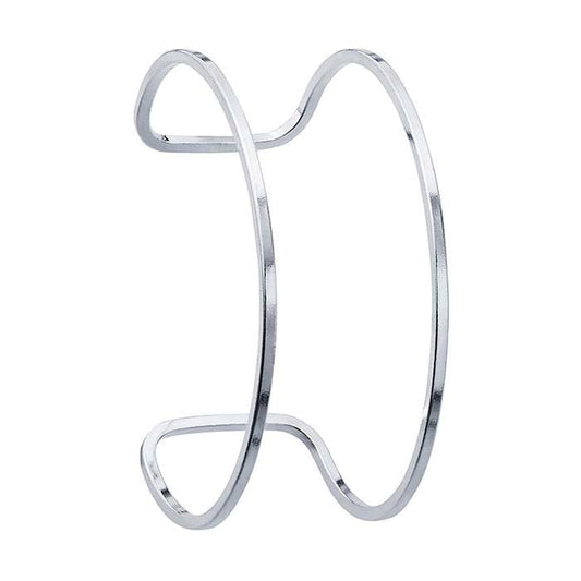 Sterling Silver Open Square-Wire Cuff Bracelet