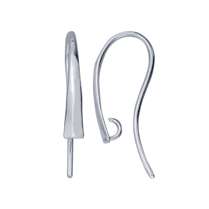 Sterling Silver Elongated Teardrop Ear Wire with Hidden Open Ring