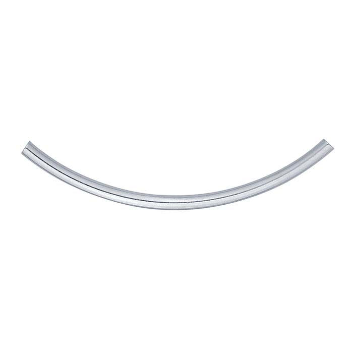 Sterling Silver Curved Tube Bead