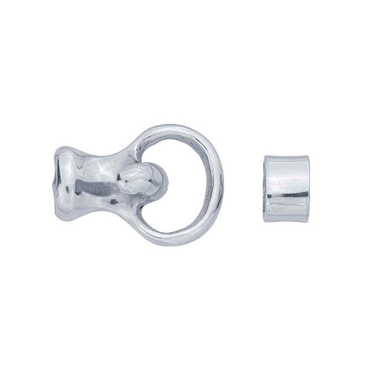 Sterling Silver Hook & Slide Ring Clasp, for 4mm Cord