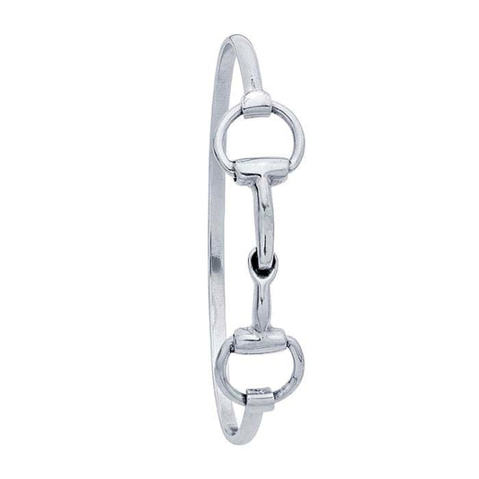 Sterling zilveren paardenbit platdraad armband