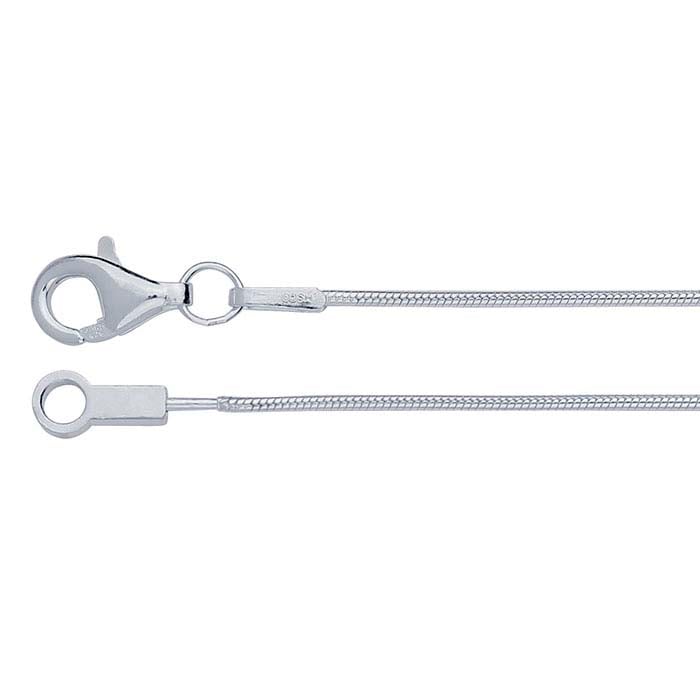 Sterling Silver Unseamed Snake Chain with Threaded End Cap