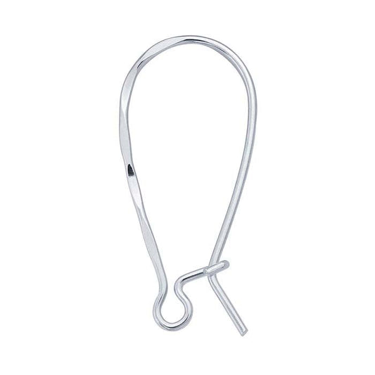 Sterling Silver Hammered Kidney Ear Wire