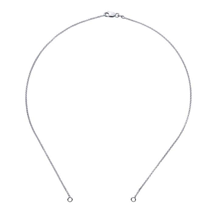 Sterling Silver Round Rolo Chain Necklace Component