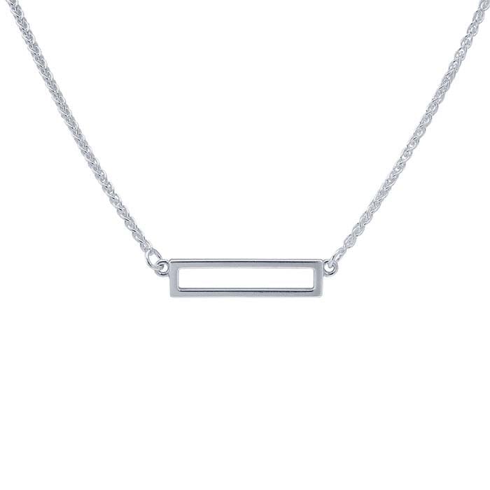 Sterling Silver Square Wheat Chain Necklace Component