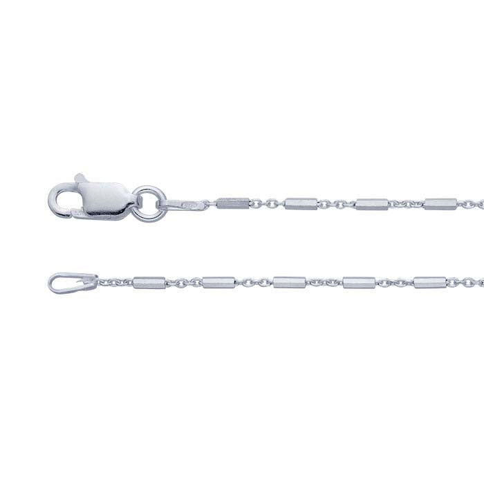 Sterling Silver 1.2mm Bar & Link Chain