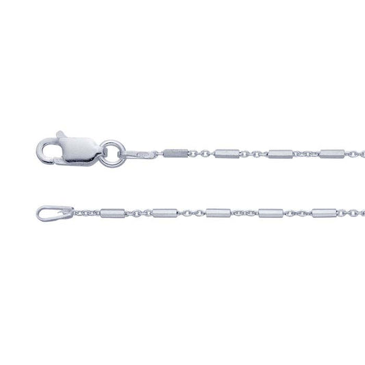 Sterling Silver 1.2mm Bar & Link Chain
