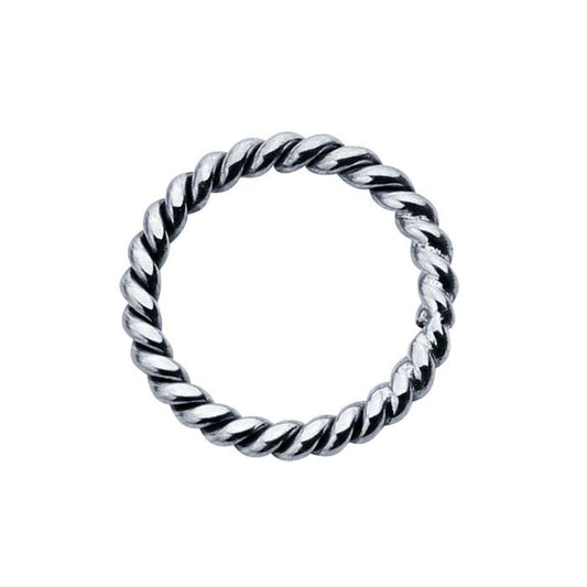 Sterling Silver Twist-Wire Circle Component