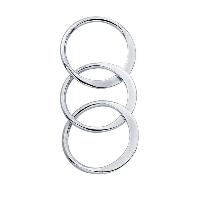 Sterling Silver Triple-Circle Component