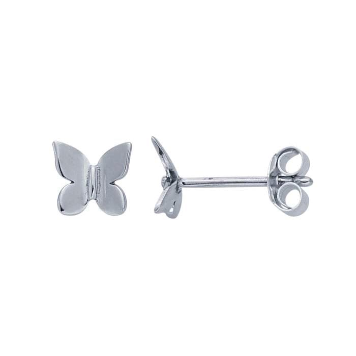 Sterling Silver Butterfly Post Earrings
