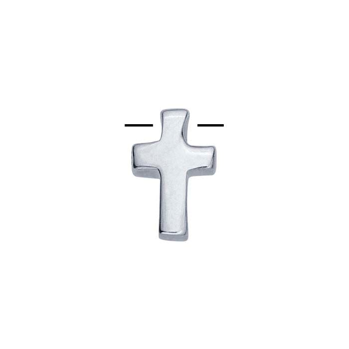 Sterling Silver 9.4 x Cross Bead