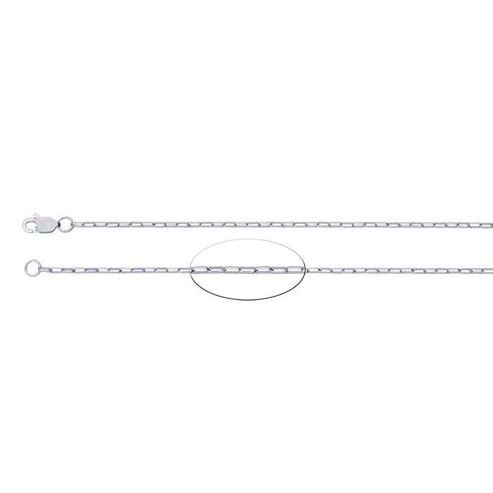 Sterling Silver 1.3mm Elongated Oval Rolo Chain