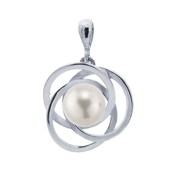 Sterling Silver Love-Knot Pearl Pendant Mounting