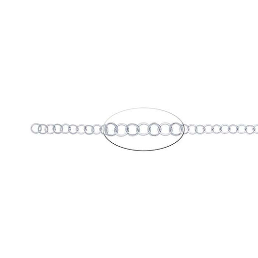 Sterling Silver Flat Round Cable Chain