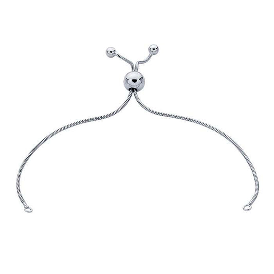 Sidabro 925 Gyvatėlės pynimo grandinėlės su siūle apyrankės komponentas, reguliuojamas