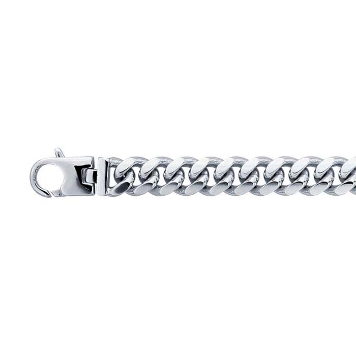 Sterling Silver Diamond-Cut Curb Chain Bracelet