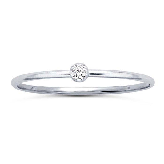 Sterling Silver CZ-Set Ring
