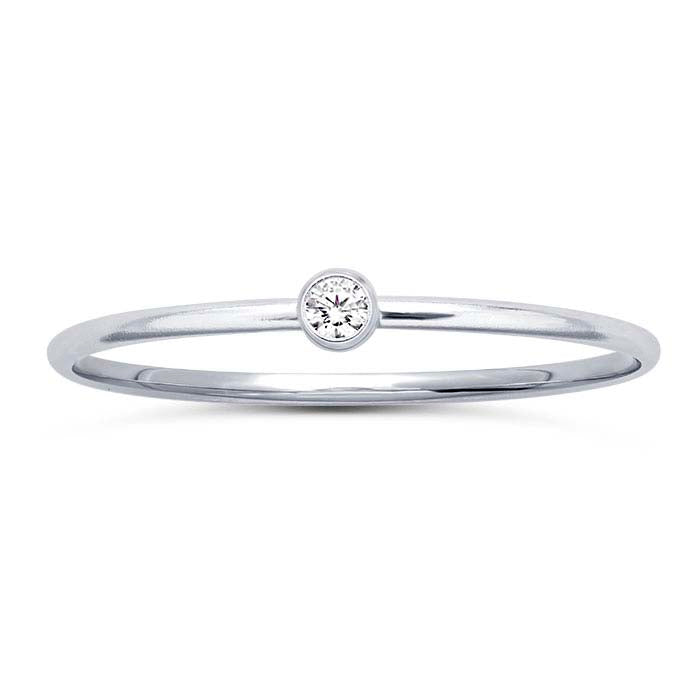 Sterling Silver CZ-Set Ring