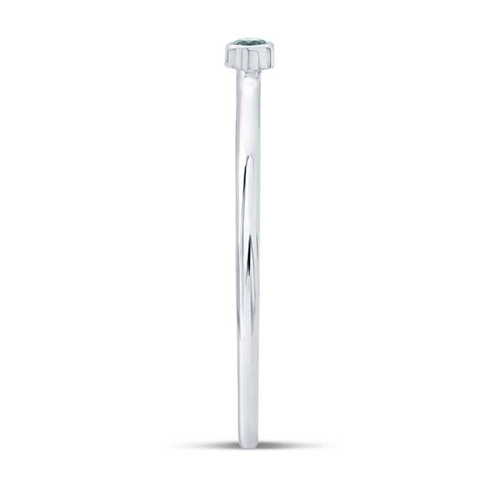 Sterling Silver Green CZ-Set Ring