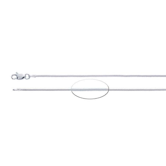 Sterling Silver Round Unseamed Snake Chain