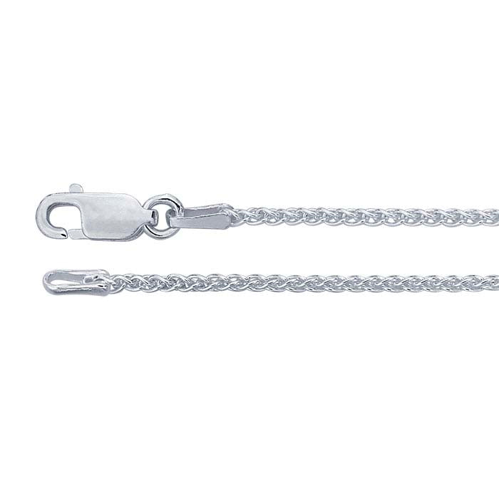 Sterling Silver Round Wheat Chain