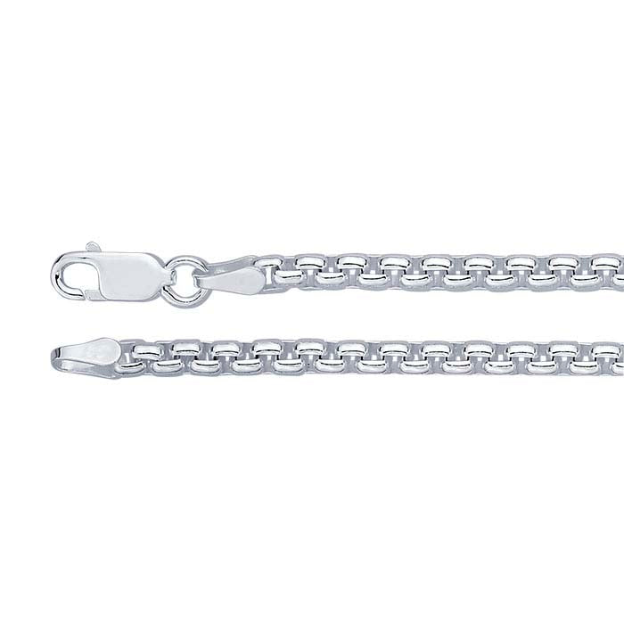 Sterling Silver Rounded Box Chain