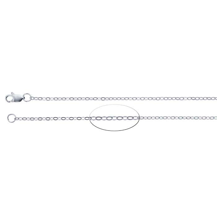 Sterling Silver Flat Oval Cable Chain