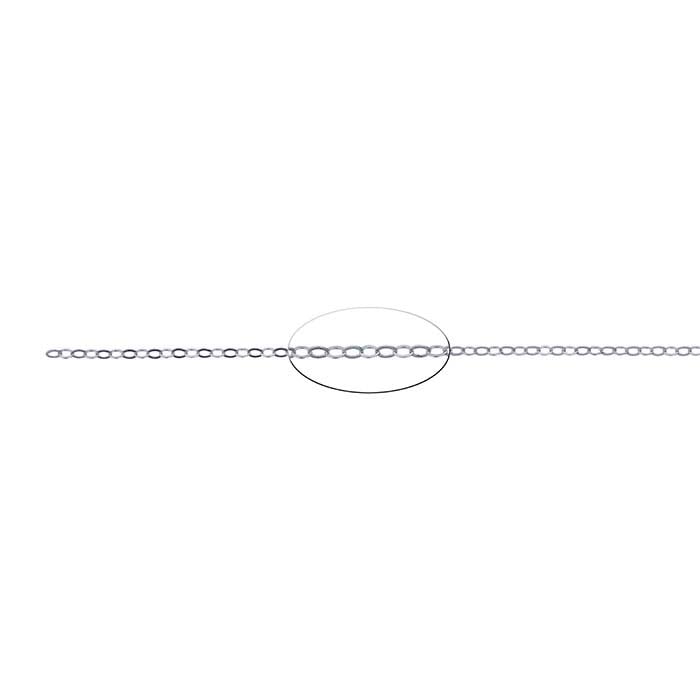 Sterling Silver Flat Oval Cable Chain