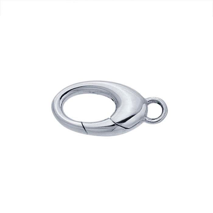 Sterling Silver Oval Push Clasp