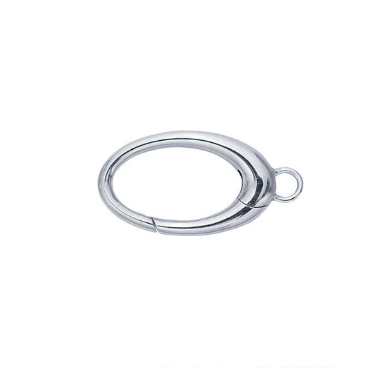 Sterling Silver Oval Push Clasp