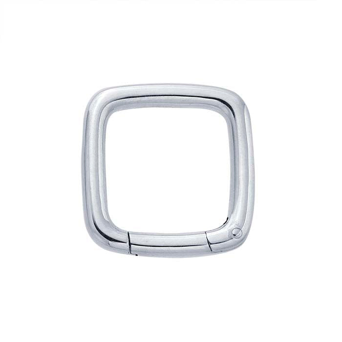 Chiusura a Scatto Quadrata 21 x 21mm in Argento Sterling