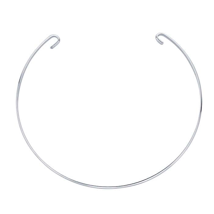 Sterling Silver Double-Hook Bangle Bracelet Component