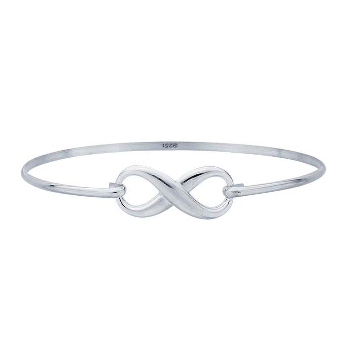 Sterling Silver Double-Hook Bangle Bracelet Component